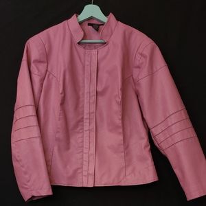 Pink Ashley Stewart Faux leather Jacket, Size 14/16